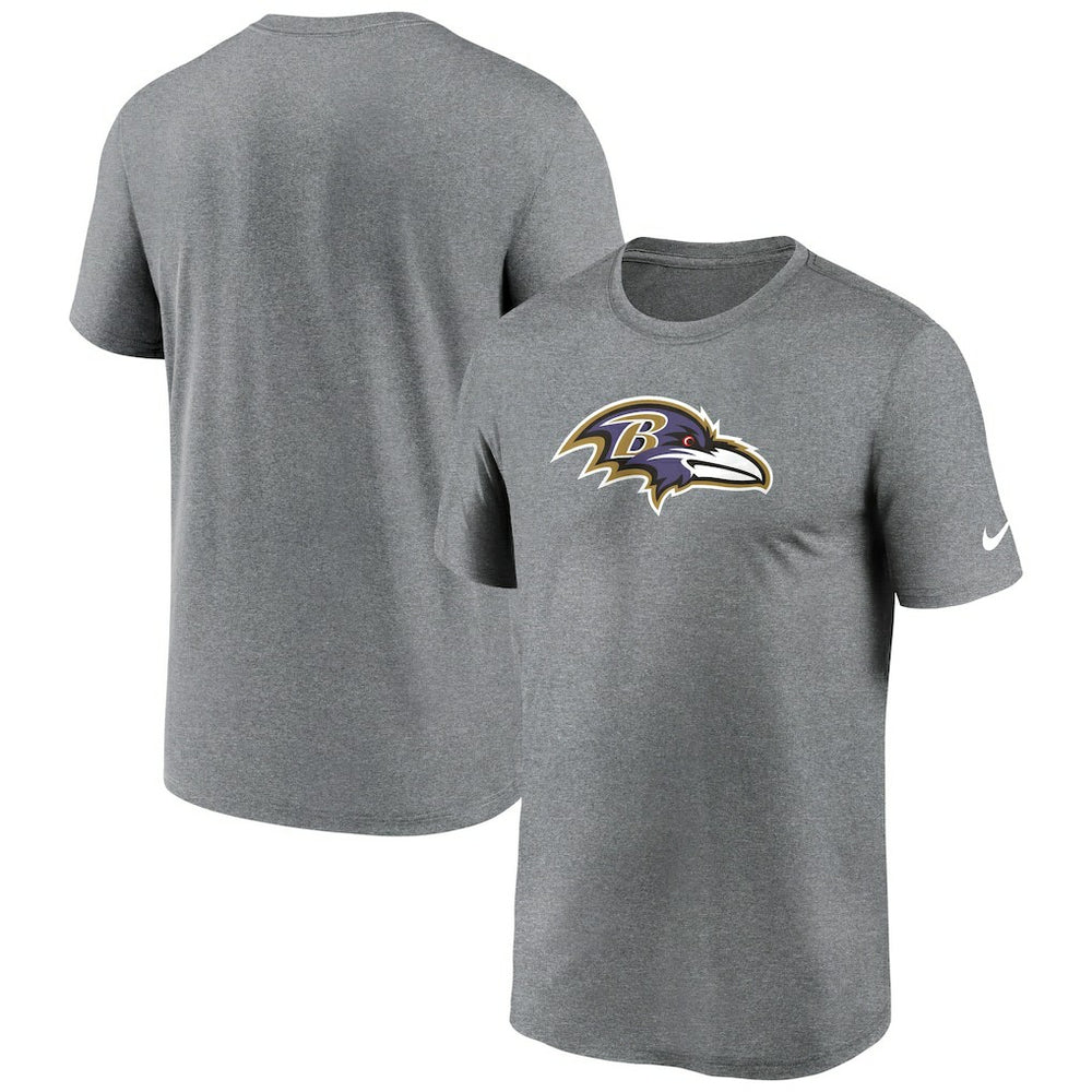 Baltimore Ravens Primetime Legend Logo Performance T-Shirt Heather Charcoal