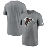 Atlanta Falcons Primetime Legend Logo Performance T-Shirt Heather Charcoal