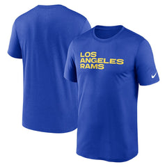 Los Angeles Rams Legend Wordmark Performance T-Shirt Royal