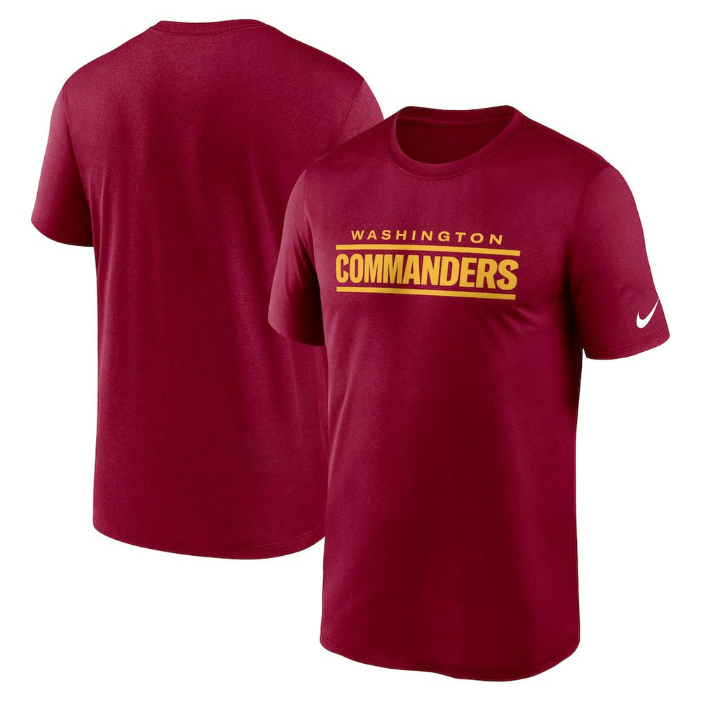 Washington Commanders Legend Wordmark Performance T-Shirt Burgundy