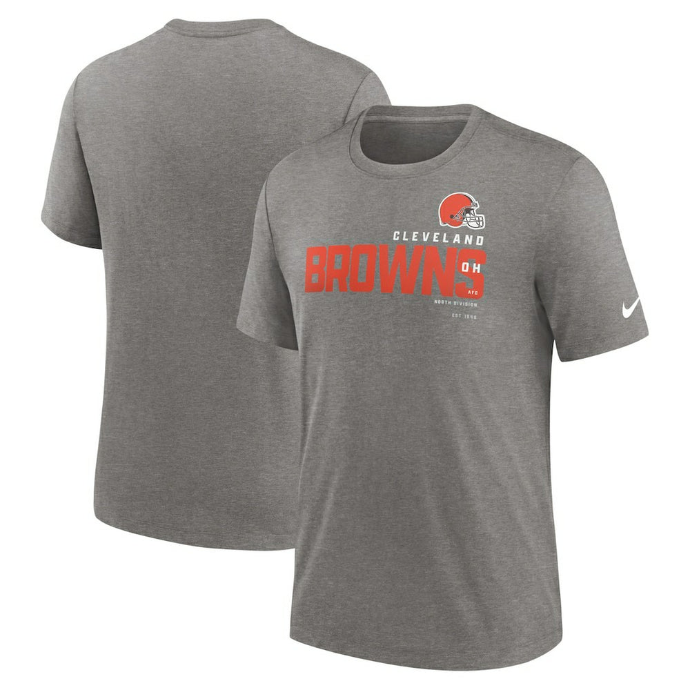 Cleveland Browns Team Tri-Blend T-Shirt Heather Charcoal