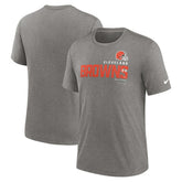 Cleveland Browns Team Tri-Blend T-Shirt Heather Charcoal