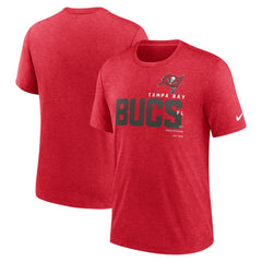 Tampa Bay Buccaneers Team Tri-Blend T-Shirt Heather Red