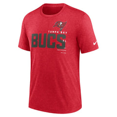Tampa Bay Buccaneers Team Tri-Blend T-Shirt Heather Red