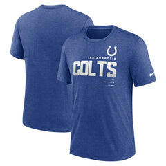 Indianapolis Colts Team Tri-Blend T-Shirt Heather Royal