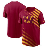 Washington Commanders Yard Line Fashion Asbury T-Shirt Burgundy