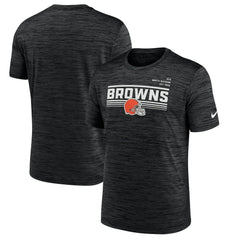 Cleveland Browns Yardline Velocity Performance T-Shirt Anthracite