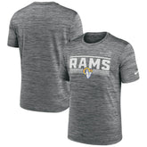Los Angeles Rams Yardline Velocity Performance T-Shirt Gray