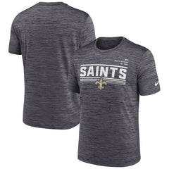 New Orleans Saints Yardline Velocity Performance T-Shirt Anthracite