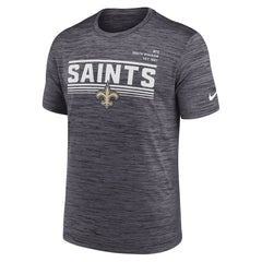 New Orleans Saints Yardline Velocity Performance T-Shirt Anthracite