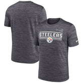 Pittsburgh Steelers Yardline Velocity Performance T-Shirt Anthracite
