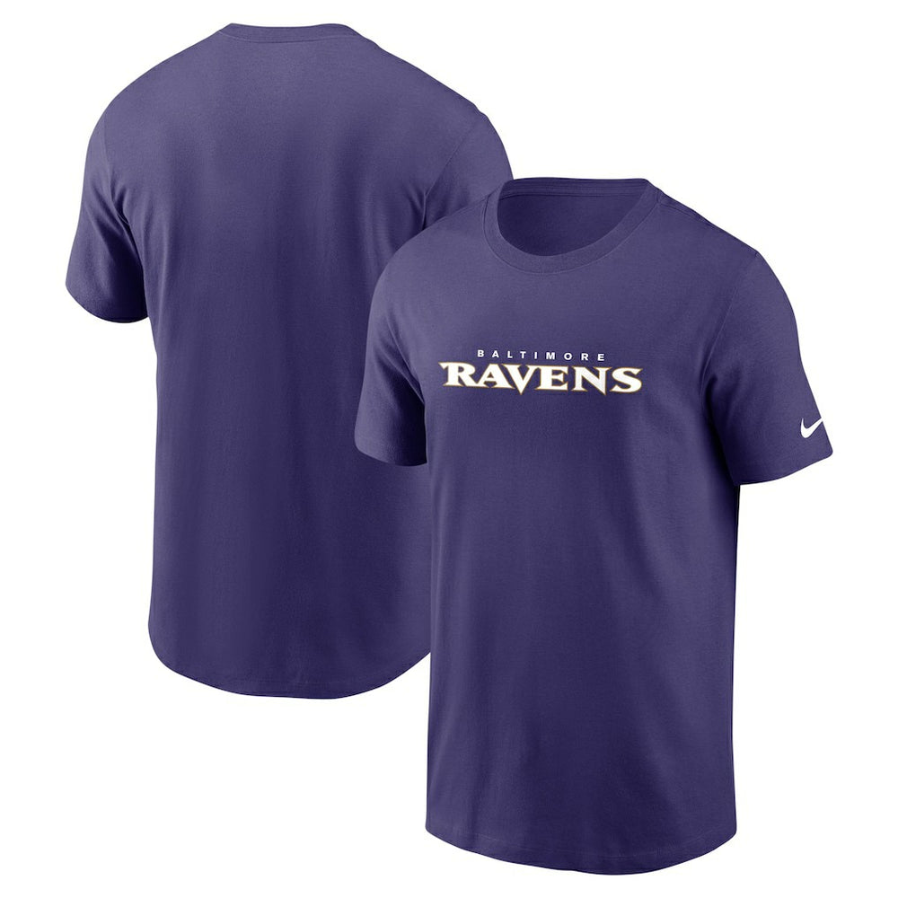 Baltimore Ravens Team Wordmark Essential T-Shirt Purple