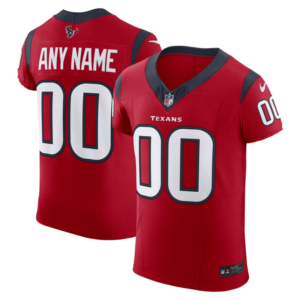 NFL Houston Texans Alternate Vapor F.U.S.E. Elite Custom Jersey - Red