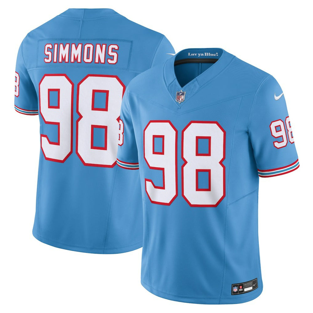 NFL Jeffery Simmons Tennessee Titans Vapor F.U.S.E. Limited Jersey - Light Blue