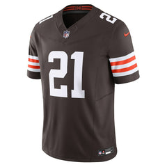 NFL Denzel Ward Cleveland Browns Vapor F.U.S.E. Limited Jersey - Brown