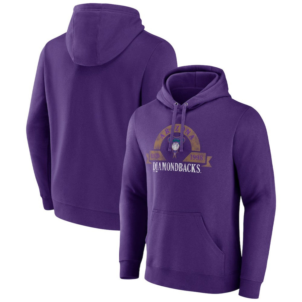 Arizona Diamondbacks Majestic Utility Pullover Hoodie - Purple Hoodies