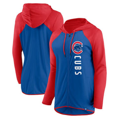 Chicago Cubs Fanatics Women's Forever Fan Full-Zip Hoodie Jacket - Royal/Red Jackets