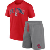St. Louis Cardinals Fanatics Arch T-Shirt & Shorts Combo Set - Red/Heather Gray Shorts