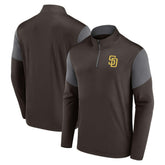 San Diego Padres Fanatics Logo Quarter-Zip Top - Brown Tops