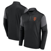San Francisco Giants Fanatics Logo Quarter-Zip Top - Black Tops