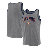Houston Astros Fanatics Primary Tank Top - Heather Gray Tanks