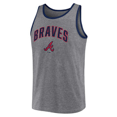 Atlanta Braves Fanatics Primary Tank Top - Heather Gray Tanks