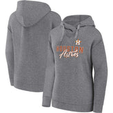 Houston Astros Fanatics Women's Script Favorite Lightweight Pullover Hoodie - Heather Gray Hoodies
