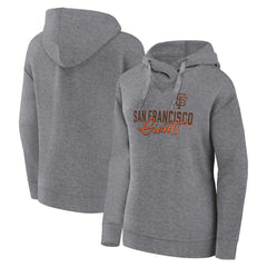 San Francisco Giants Fanatics Women's Script Favorite Lightweight Pullover Hoodie - Heather Gray Hoodies