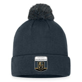 NHL Vegas Golden Knights Fanatics 2023 NHL Draft Cuffed Knit Hat with Pom - Charcoal