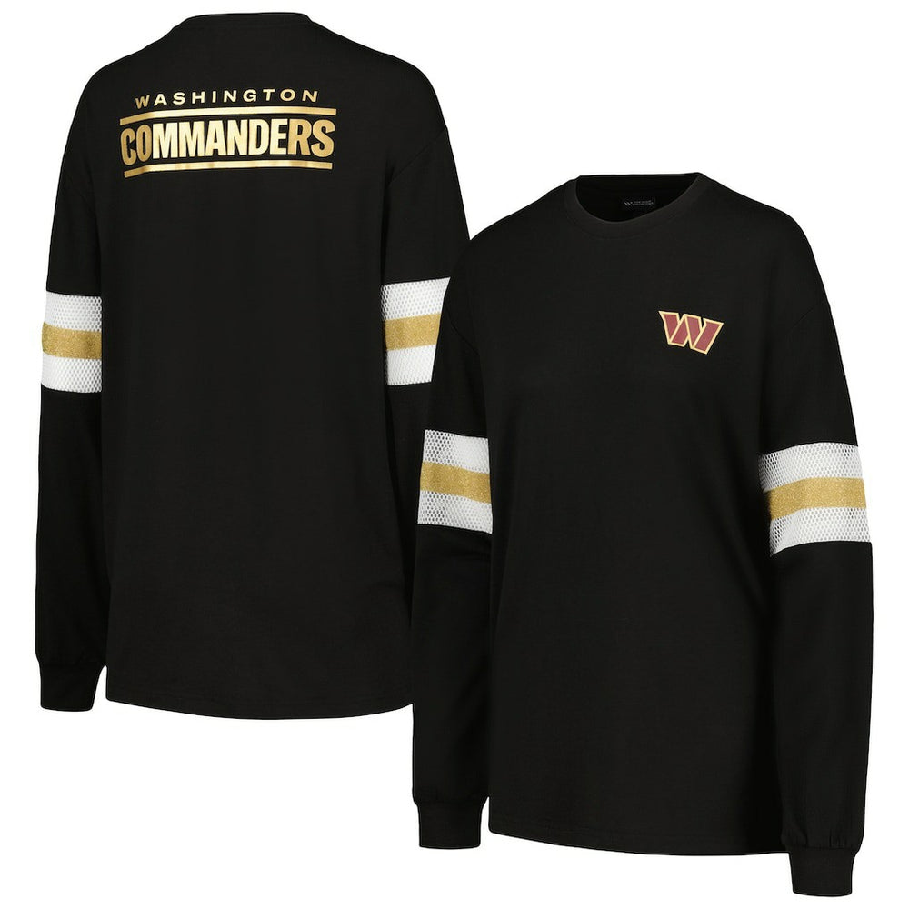 Washington Commanders The Wild Collective Women's Long Sleeve T-Shirt Black