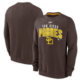 San Diego Padres Nike Cooperstown Collection Team Shout Out Pullover Sweatshirt - Brown Pullover