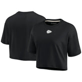 Kansas City Chiefs Women's Elements Super Soft Boxy Cropped T-Shirt Black