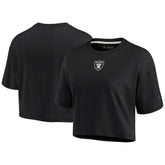 Las Vegas Raiders Women's Elements Super Soft Boxy Cropped T-Shirt Black