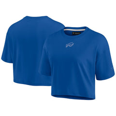 Buffalo Bills Women's Elements Super Soft Boxy Cropped T-Shirt Royal