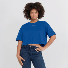 Buffalo Bills Women's Elements Super Soft Boxy Cropped T-Shirt Royal