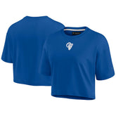 Los Angeles Rams Women's Elements Super Soft Boxy Cropped T-Shirt Royal