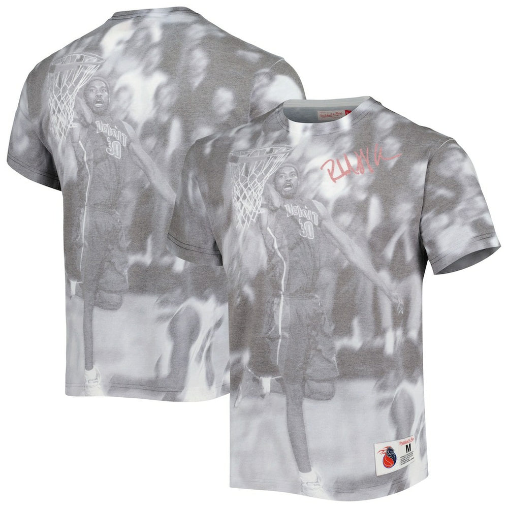 Rasheed Wallace Detroit Pistons Above The Rim T-Shirt Heather Gray