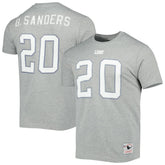 Barry Sanders Detroit Lions Retired Player Logo Name & Number T-Shirt Gray