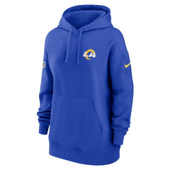 Los Angeles Rams Women's 2023 Sideline Club Fleece Pullover Hoodie Royal