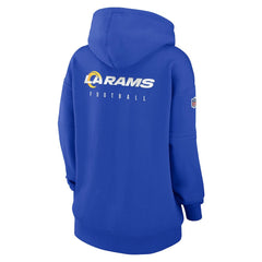 Los Angeles Rams Women's 2023 Sideline Club Fleece Pullover Hoodie Royal
