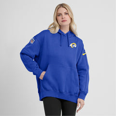 Los Angeles Rams Women's 2023 Sideline Club Fleece Pullover Hoodie Royal