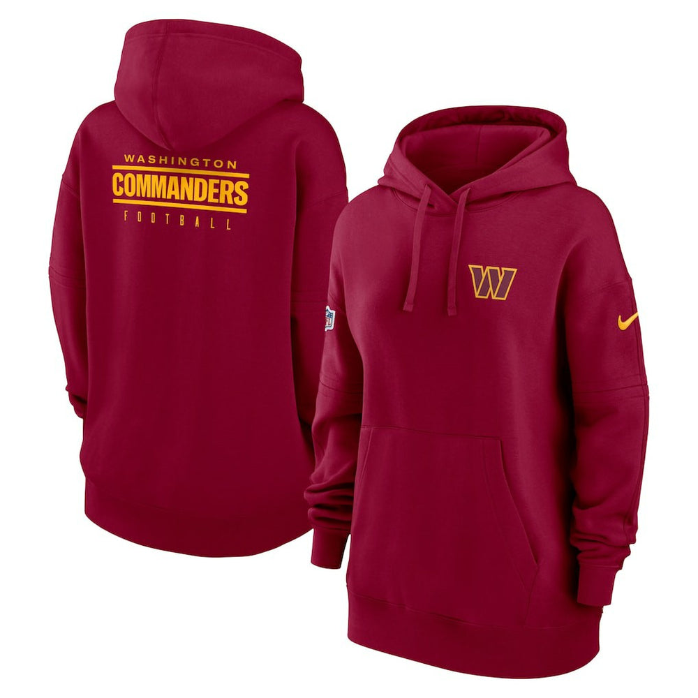 Washington Commanders Women's 2023 Sideline Club Fleece Pullover Hoodie Burgundy
