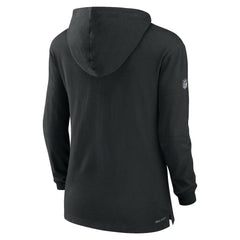 Cincinnati Bengals Women's Sideline Performance Long Sleeve Hoodie T-Shirt Black