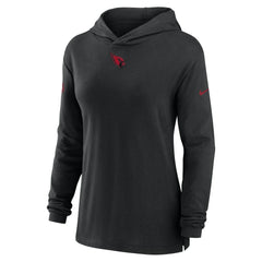 Arizona Cardinals Women's Sideline Performance Long Sleeve Hoodie T-Shirt Black