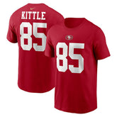 George Kittle San Francisco 49ers Player Name & Number T-Shirt Scarlet