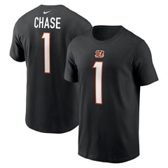 Ja'Marr Chase Cincinnati Bengals Player Name & Number T-Shirt Black