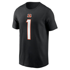 Ja'Marr Chase Cincinnati Bengals Player Name & Number T-Shirt Black