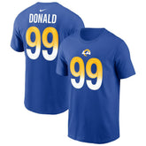 Aaron Donald Los Angeles Rams Player Name & Number T-Shirt Royal