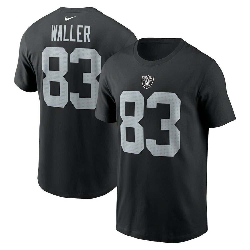 Darren Waller Las Vegas Raiders Player Name & Number T-Shirt Black