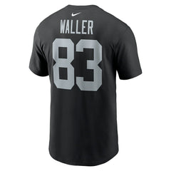 Darren Waller Las Vegas Raiders Player Name & Number T-Shirt Black